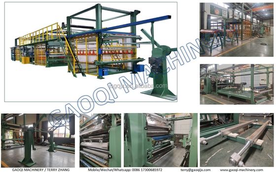15000mm*2450mm*3800mm Máquina de laminação por chama para processo de laminação por chama de corduroy