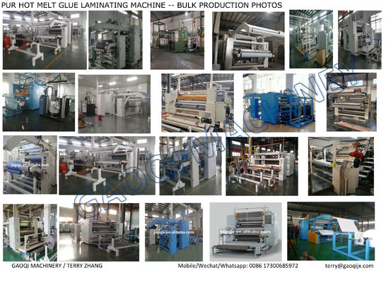 Máquina de laminação de cola de derretimento a quente livre de solvente TPU Film PUR 7500 KG Capacidade de saída