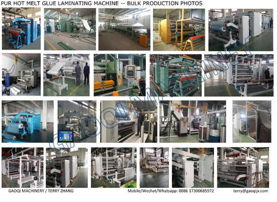Proteção do ambiente PUR Máquina de laminação de cola de fusão a quente para tecido TPU PE PTFE
